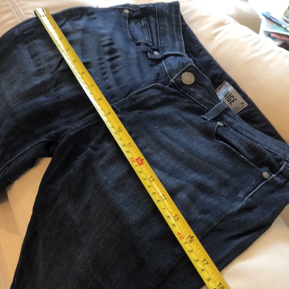 🤩 PAIGE Midlake Skyline Straight leg 34” super soft ink blue stretchy jeans - Picture 14 of 16